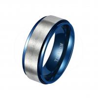 Stainless Steel Finger Ring, 304 Stainless Steel, Vacuum Ion Plating & brushed & for man, 8mm, 2.5mm, US Ring [