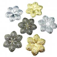 Iron Costume Accessories, Flower, plated, DIY & hollow 43mm 