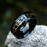 Титан Сталь палец кольцо, титан, вакуумное ионное покрытие, Винтаж & разный размер для выбора & Мужский, Много цветов для выбора, размер:7-13, продается PC[