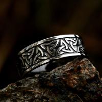 Titanium Steel Finger Ring, polished, vintage & for man, original color, 8mm, US Ring [
