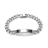 Stainless Steel Chain Bracelets, 304 Stainless Steel, fashion jewelry & Unisex, original color Approx 22 cm, Approx 19 cm [