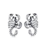 Stainless Steel Stud Earring, 304 Stainless Steel, Scorpion, fashion jewelry & Unisex, original color, 17.5mm 
