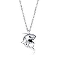 Stainless Steel Jewelry Necklace, 304 Stainless Steel, Shark, fashion jewelry & for man, original color 