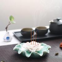 Porcelain Incense Seat, Flower, handmade, for home and office & durable 