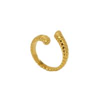 Stainless Steel Finger Ring, 304 Stainless Steel, 18K gold plated, fashion jewelry & Unisex, golden [