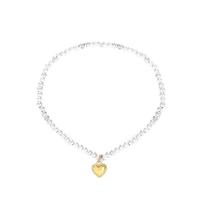 laiton bracelet, coeur, Placage, bijoux de mode & pour femme Environ 6.3 pouce, Vendu par PC