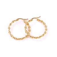 Stainless Steel Hoop Earring, 304 Stainless Steel, Vacuum Ion Plating, fashion jewelry & for woman, golden [