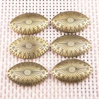Perles intercalaires en alliage de zinc, ovale plat, Plaqué de couleur de bronze antique, Vintage & DIY & tréfilage métallique Vendu par PC