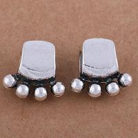 Perles intercalaires en alliage de zinc, Pied, Plaqué de couleur d'argent, Vintage & DIY Environ Vendu par sac[