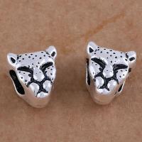 Zinc Alloy Spacer Beads, Leopard, antique silver color plated, vintage & DIY Approx [