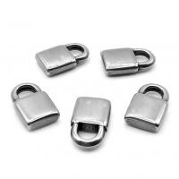 Stainless Steel Pendants, 304 Stainless Steel, Lock, polished, DIY, original color [