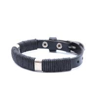 PU Leather Cord Bracelets, fashion jewelry & for man Approx 9.84 Inch [