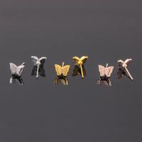 Zinc Alloy Stud Earring, Butterfly, plated, fashion jewelry & for woman [