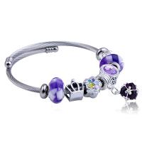 Titanium Steel Jewelry Set, with Crystal & Zinc Alloy, plated & for woman & enamel 