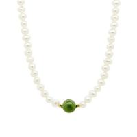 Collar de perlas de cristal, Perlas de vidrio, con metal, chapado, Joyería & diverso tamaño para la opción & para mujer, Vendido por UD[