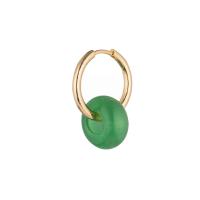 Edelstein Tropfen Ohrring, Titanstahl, mit Naturstein, vergoldet, Modeschmuck & für Frau, 18x24mm, verkauft von PC