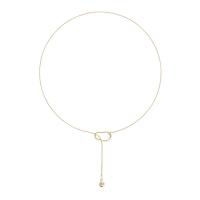 Zinc Alloy Necklace, gold color plated, fashion jewelry & for woman Approx 64 cm [