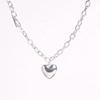 Zinc Alloy Necklace, silver color plated, fashion jewelry & for woman Approx 50 cm [