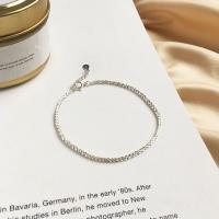 Fashion Zinc Alloy Bracelets, with 5cm extender chain, silver color plated, fashion jewelry & for woman Approx 16 cm [