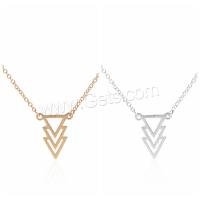 Edelstahl Schmuck Halskette, 304 Edelstahl, Dreieck, Vakuum-Ionen-Beschichtung, Modeschmuck & für Frau, keine, Länge:45 cm, verkauft von PC[