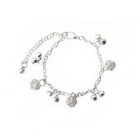 Bracelets En alliage de zinc, avec 5cm chaînes de rallonge, Placage de couleur argentée, bijoux de mode & pour femme, argent cm, Vendu par PC[