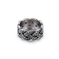 Кольцо из нержавеющей стали, Нержавеющая сталь 304, полированный, ювелирные изделия моды & Мужская & разный размер для выбора & со стразами, серебряный, продается PC[