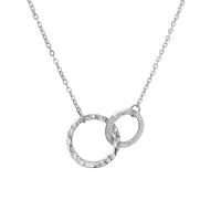 Stainless Steel Jewelry Necklace, 316L Stainless Steel, with 8cm extender chain, Donut, Vacuum Ion Plating, fashion jewelry & for woman 10mm,13mm Approx 42 cm [
