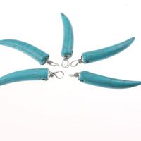 Natural Turquoise Pendants, Horn, DIY & Unisex, blue 