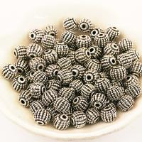 Perles intercalaires en alliage de zinc, Rond, Plaqué de couleur d'argent, Vintage & DIY Environ Vendu par sac