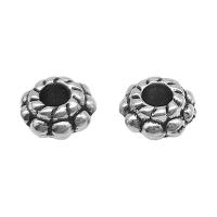Zinc Alloy Spacer Beads, Round, antique silver color plated, vintage & DIY, 6mm [