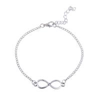Fashion Zinc Alloy Bracelets, Number 8, fashion jewelry & Unisex Approx 8.27 Inch [