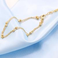 Zinc Alloy Anklet, with 5cm extender chain, plated, Double Layer & fashion jewelry & Unisex Approx 20 cm [