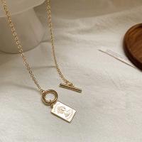Zinc Alloy Necklace, gold color plated, fashion jewelry & for woman Approx 45 cm 