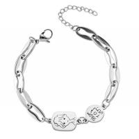 Moda pulseras de la aleación de Zinc, con 4.8cm extender cadena, chapado en color de plata, Joyería & para mujer, longitud:aproximado 16.5 cm, Vendido por UD[