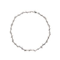 Zinc Alloy Necklace, silver color plated, fashion jewelry & for man Approx 50 cm 