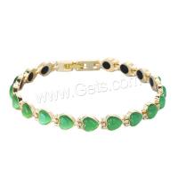 Cats Eye Bracelets, Zinc Alloy, with Magnet & Cats Eye, gold color plated, fashion jewelry & for woman cm 