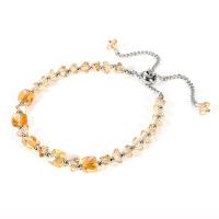Crystal Bracelets, 304 Stainless Steel, with Crystal, Adjustable & fashion jewelry & for woman Approx 19 cm [