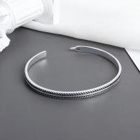 Zinc Alloy Cuff Bangle, Feather, silver color plated, fashion jewelry & Unisex, 70mm 