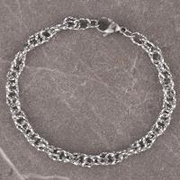 Titanium Steel Bracelet & Bangle, handmade, fashion jewelry & Unisex original color, 5mm [
