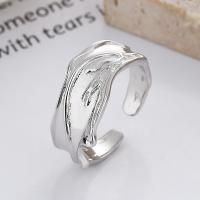 Sterling Silver Finger Ring, 925 Sterling Silver, fashion jewelry & for woman, 9mm 