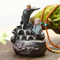 Incense Smoke Flow Backflow Holder Ceramic Incense Burner, Porcelain, half handmade, for home and office & durable 
