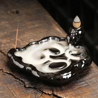 Incense Smoke Flow Backflow Holder Ceramic Incense Burner, Porcelain, handmade, for home and office & durable & multifunctional 
