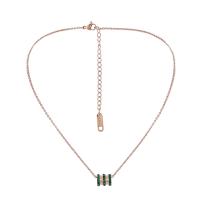 Stainless Steel Jewelry Necklace, 304 Stainless Steel, with 2.36inch extender chain, plated, fashion jewelry & for woman & with rhinestone Approx 14.96 Inch [