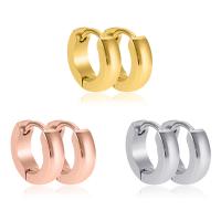 Stainless Steel Huggie Hoop Earring, 304 Stainless Steel, Vacuum Ion Plating, fashion jewelry & for woman 