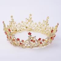 Bridal Tiaras, Zinc Alloy, with Plastic Pearl, plated, fashion jewelry & for woman & with rhinestone Inner Approx 155mm [