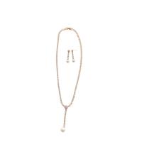 Zirkonia Micro Pave Schmucksets Messing, Ohrring & Halskette, mit Muschel, plattiert, 2 Stück & Modeschmuck & Micro pave Zirkonia, keine, verkauft von setzen[