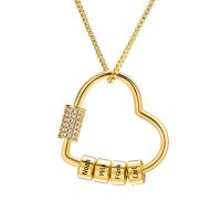 Stainless Steel Jewelry Necklace, 304 Stainless Steel, with Rhinestone & Brass, with 5CM extender chain, Heart, plated, fashion jewelry & for woman Approx 50 cm 
