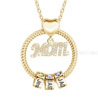 Stainless Steel Jewelry Necklace, 304 Stainless Steel, with Brass, with 5CM extender chain, Vacuum Ion Plating, fashion jewelry & for woman & with rhinestone Approx 50 cm 