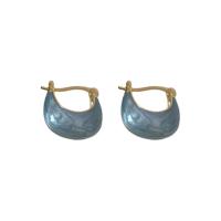 Brass Drop Earring, fashion jewelry & for woman & enamel [
