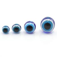 Evil Eye Resin Beads, polished, fashion jewelry & DIY blue 